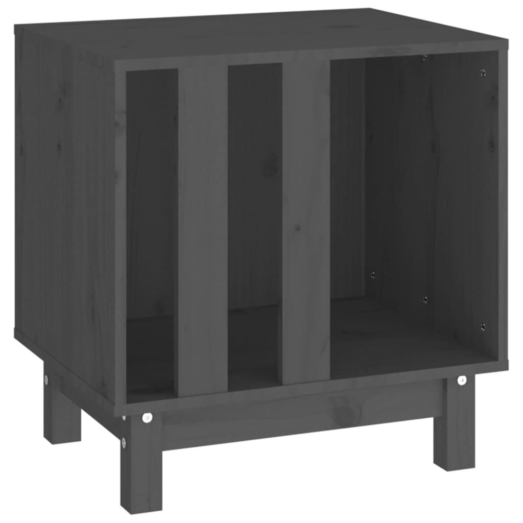 vidaXL Σπιτάκι Σκύλου Γκρι 50x40x52 εκ. από Μασίφ Ξύλο Πεύκου