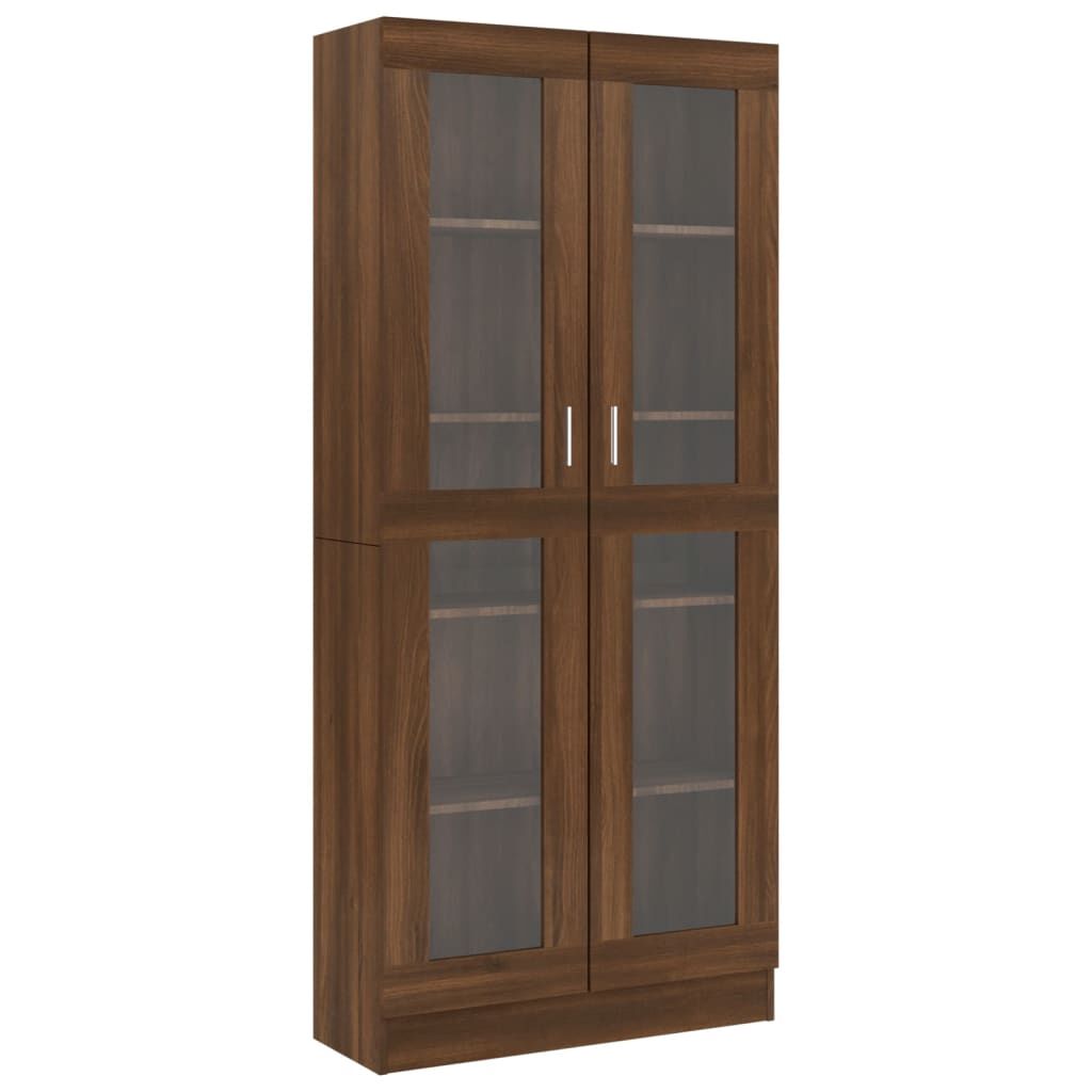 vidaXL Βιτρίνα Καφέ Δρυς 82,5x30,5x185,5 εκ. από Επεξεργασμένο Ξύλο