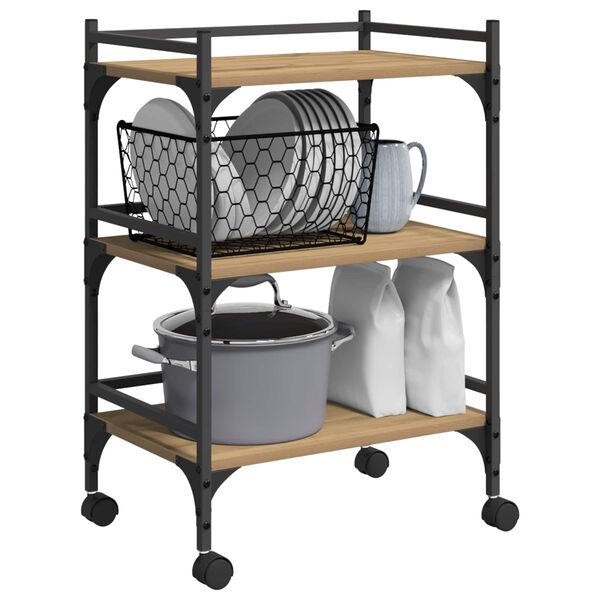 vidaXL &Kappa;&alpha;&rho;ό&tau;&sigma;&iota; &Kappa;&omicron;&upsilon;&zeta;ί&nu;&alpha;&sigmaf; Artisan Oak 50 x 35 x 75.5 &epsilon;&kappa;