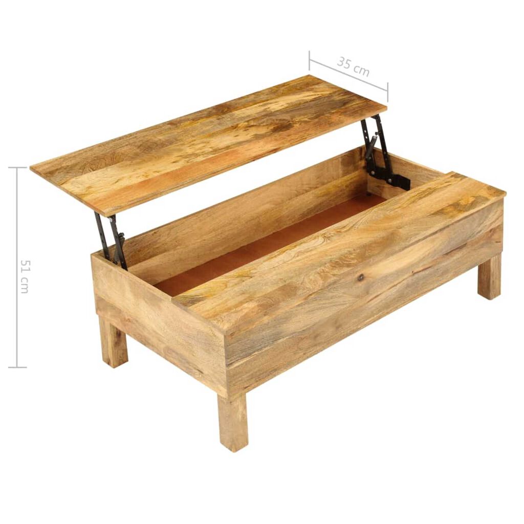 vidaXL Τραπεζάκι Σαλονιού 110 x 55 x 35 εκ. από Μασίφ Ξύλο Μάνγκο