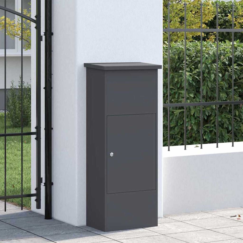 vidaXL Θυρίδα Πακέτων Ανθρακί 44.5 x 29 x 110.5 εκ Ατσάλι