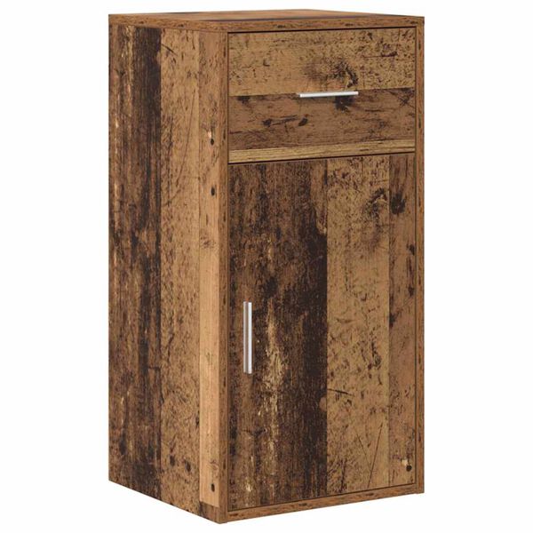 vidaXL Πλαϊνό γραφείο με συρτάρι Παλιό ξύλο 38 x 34 x 75 εκ