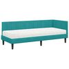 vidaXL Κρεβάτι Γωνίας με στρώμα Τιρκουάζ 80 x 200 cm Βελούδο