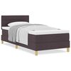 vidaXL Κρεβάτι box spring με στρώμα με στρώμα Σκούρο καφέ Σκούρο καφέ