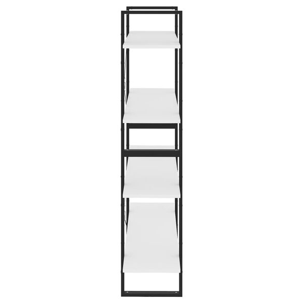 vidaXL Βιβλιοθήκη με 4 Ράφια Λευκή 100 x 30 x 140 εκ. από Επεξ. Ξύλο