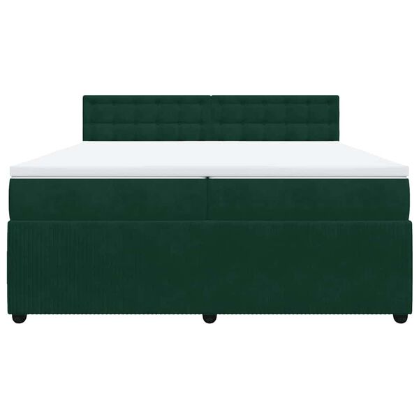 vidaXL &Kappa;&rho;&epsilon;&beta;ά&tau;&iota; Boxspring &mu;&epsilon; &Sigma;&tau;&rho;ώ&mu;&alpha; &Sigma;&kappa;&omicron;ύ&rho;&omicron; &Pi;&rho;ά&sigma;&iota;&nu;&omicron; 200x200&epsilon;&kappa;. &Beta;&epsilon;&lambda;&omicron;ύ&delta;&iota;&nu;&omicron;
