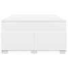 vidaXL Κρεβάτι Boxspring με Στρώμα Λευκό 140x190εκ.από Συνθετικό Δέρμα
