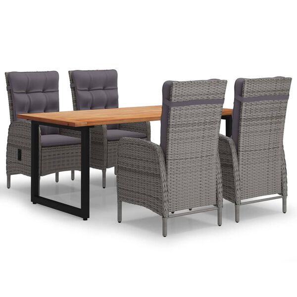 vidaXL &Sigma;&epsilon;&tau; &Tau;&rho;&alpha;&pi;&epsilon;&zeta;&alpha;&rho;ί&alpha;&sigmaf; &Kappa;ή&pi;&omicron;&upsilon; 5 &tau;&epsilon;&mu;. &Gamma;&kappa;&rho;&iota; &alpha;&pi;ό &Sigma;&upsilon;&nu;&theta;. &Rho;&alpha;&tau;ά&nu; &mu;&epsilon; &Mu;&alpha;&xi;&iota;&lambda;ά&rho;&iota;&alpha;