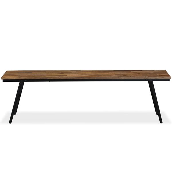 vidaXL Πάγκος 160 x 35 x 45 εκ. από Ανακυκλωμένο Ξύλο Teak και Ατσάλι