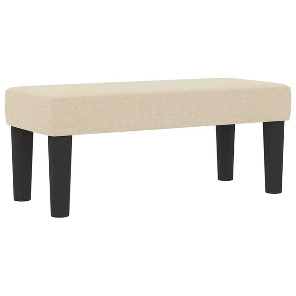 vidaXL Κρεβάτι με ελατήρια με στρώμα Κρεμ 90 x 190 cm ύφασμα