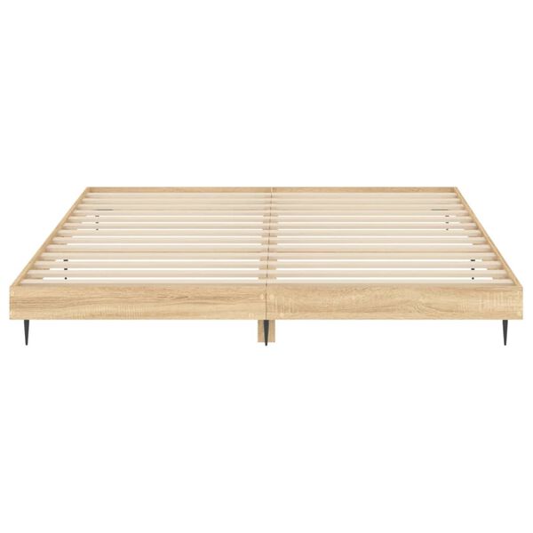 vidaXL Πλαίσιο Κρεβατιού Χωρ. Στρώμα Sonoma Δρυς 150x200εκ. Επ. Ξύλο