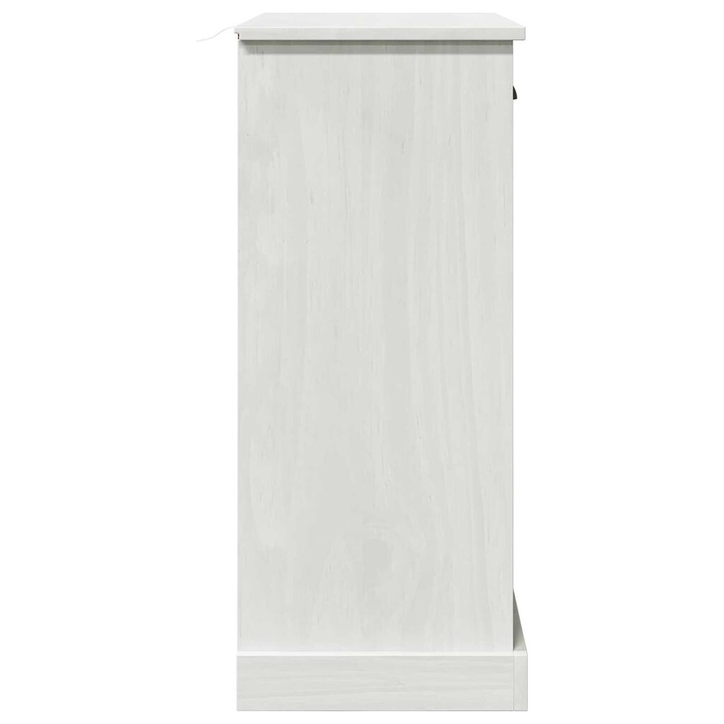 vidaXL Ντουλάπι Μπάνιου Λευκό 68 x 34 x 80 εκ Μασίφ ξύλο πεύκου
