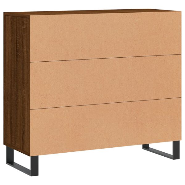 vidaXL Ντουλάπι Καφέ Δρυς 90 x 34 x 80 εκ. από Επεξεργασμένο Ξύλο
