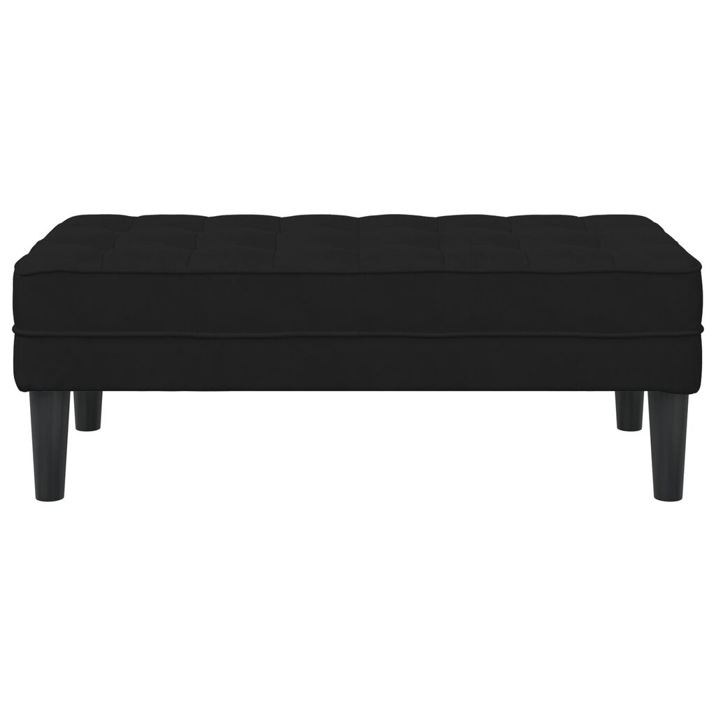 vidaXL Παγκάκι Μαύρο 113x57x39 εκ. Βελούδο