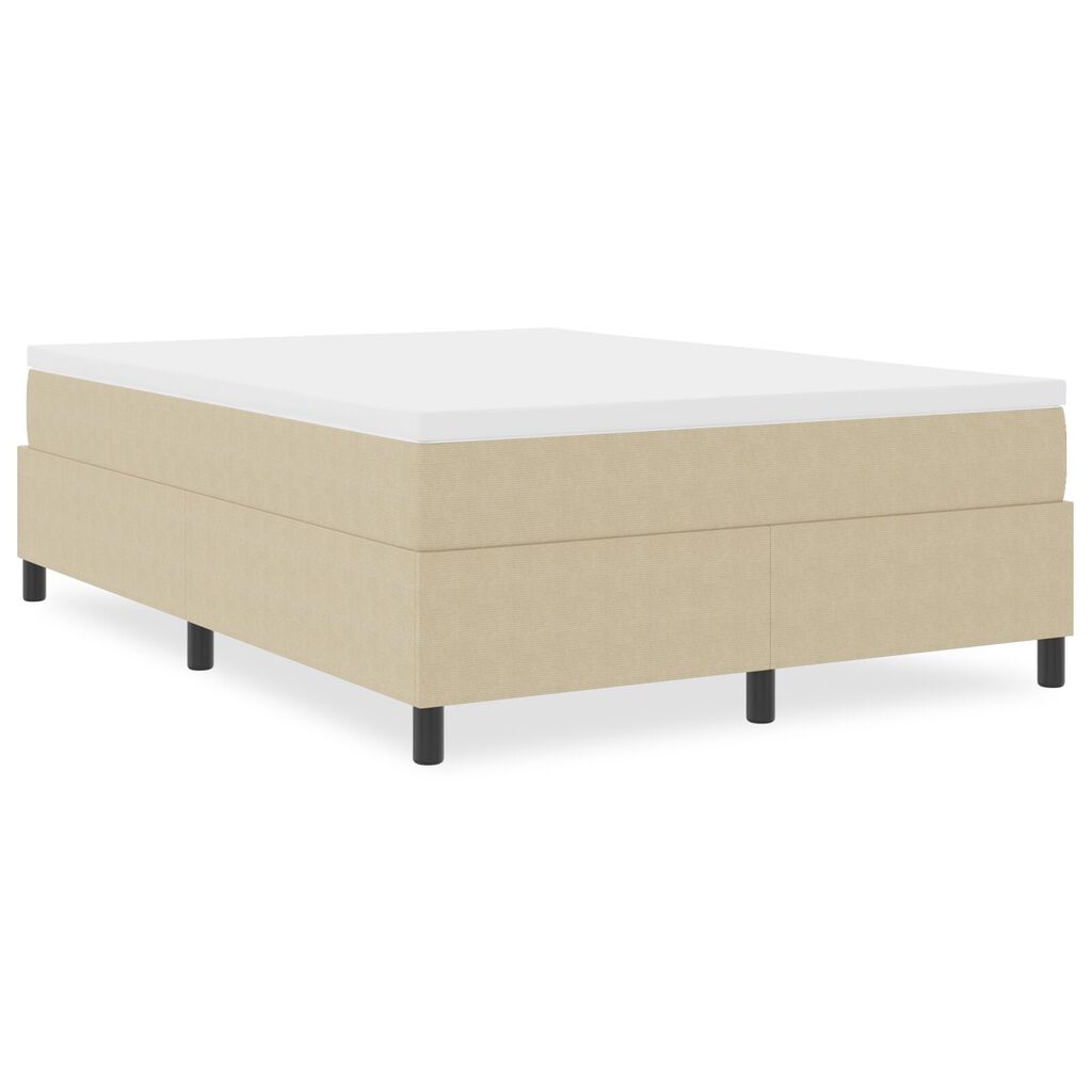 vidaXL Κρεβάτι Box Spring Ανοιχτό Πράσινο Γκρι 140x200 εκ. Ύφασμα Κοντούρι