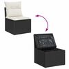 vidaXL Σετ Καναπέ Κήπου 6 pcs Μαύρο και Κρέμα 55 x 55 x 37 εκ