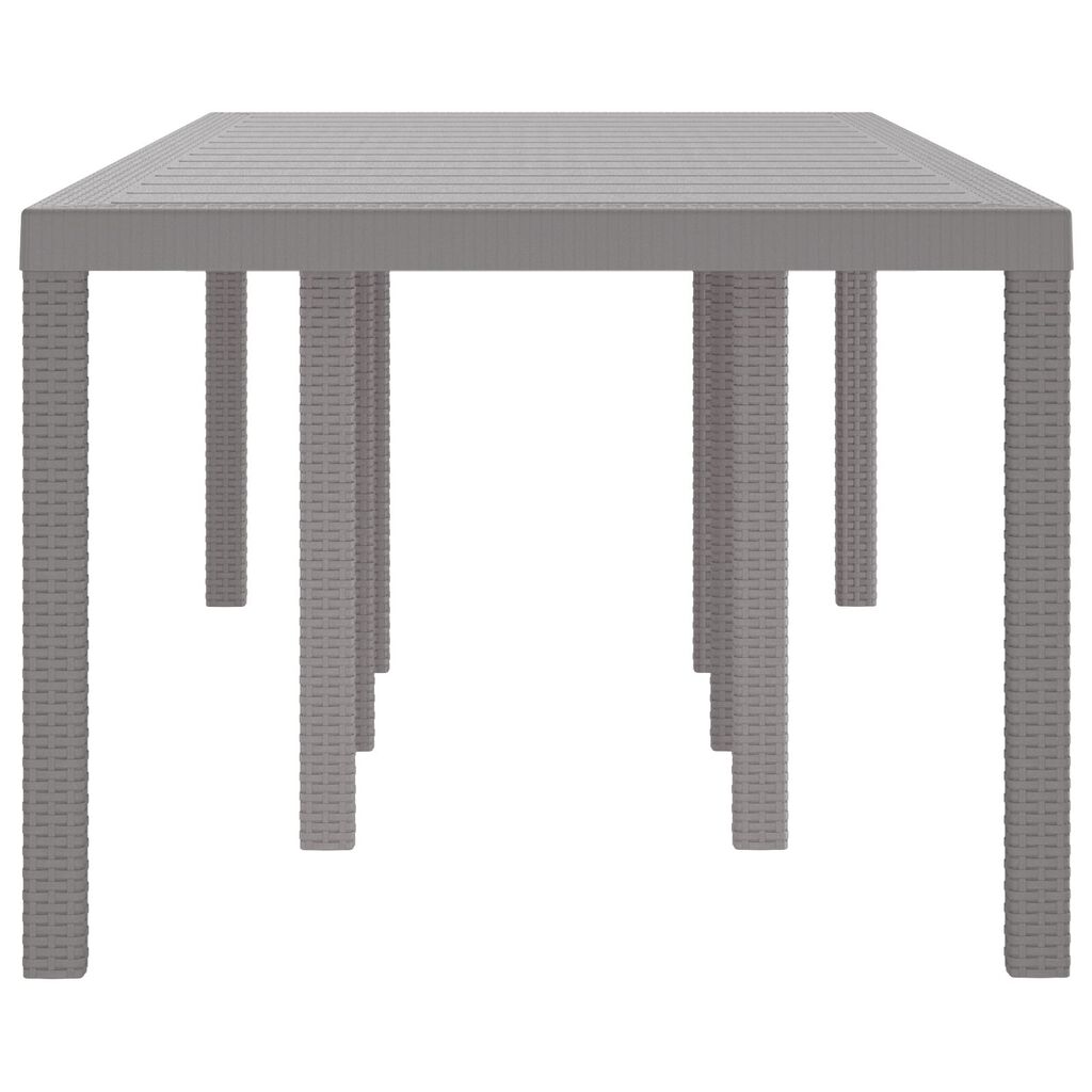 vidaXL Τραπέζι Κήπου Ανοιχτό Γκρι 250x100x73 εκ. Πολυκαρβονικό
