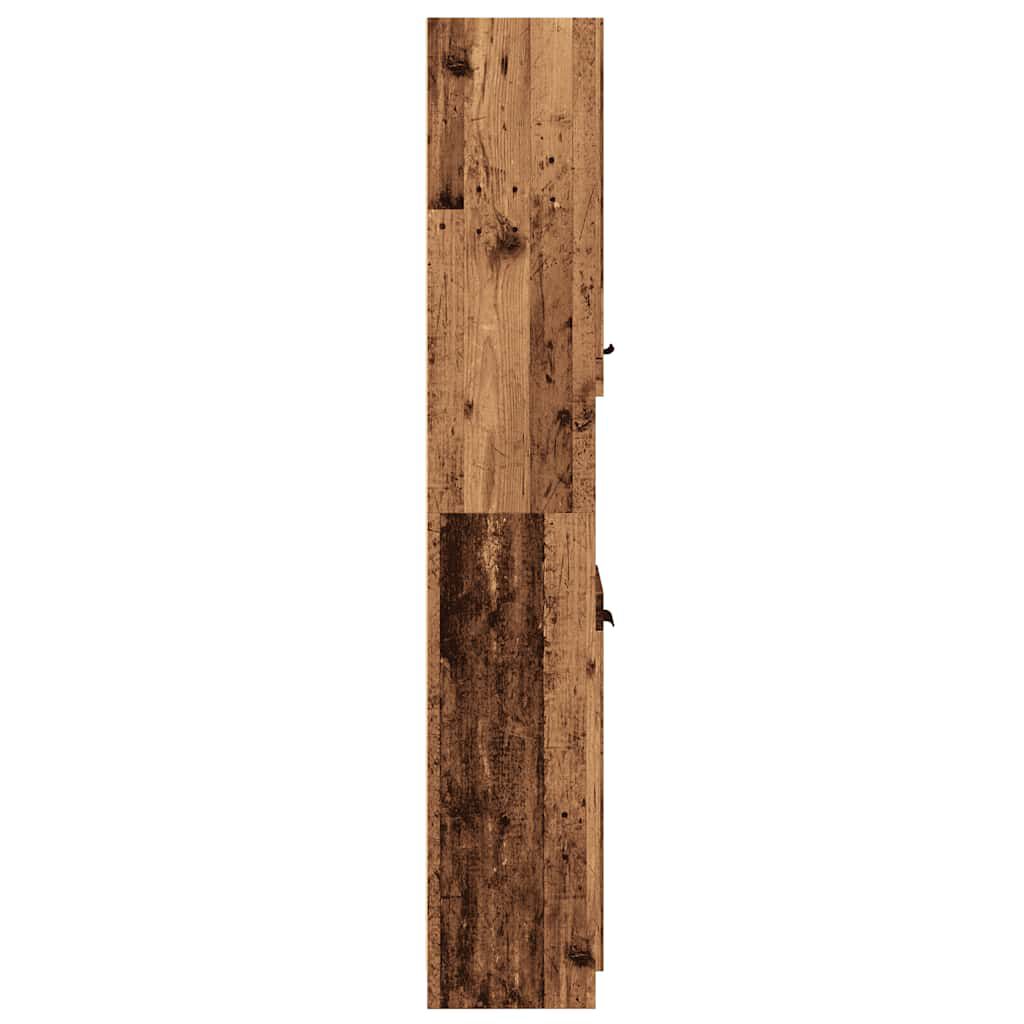 vidaXL Ντουλάπι μπάνιου Παλιό ξύλο 32x34x188,5 cm Κατασκευασμένο ξύλο
