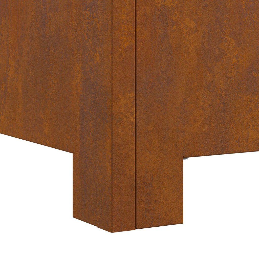 vidaXL Φωτιά Πίθα Στρα square 60x60x30 εκ Α weathering ατσάλι