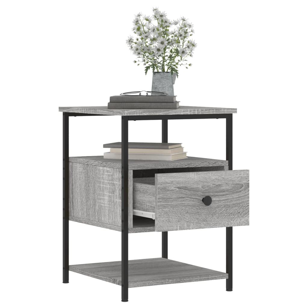 vidaXL Κομοδίνο Γκρι Sonoma 40 x 42 x 56 εκ. από Επεξεργασμένο Ξύλο