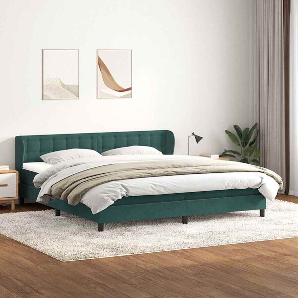 vidaXL Box Spring &Kappa;&rho;&epsilon;&beta;ά&tau;&iota; &mu;&epsilon; &sigma;&tau;&rho;ώ&mu;&alpha;&tau;&alpha; &Sigma;&kappa;&omicron;ύ&rho;&omicron; &pi;&rho;ά&sigma;&iota;&nu;&omicron; &Beta;&epsilon;&lambda;&omicron;ύ&delta;&iota;&nu;&omicron;