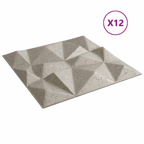 vidaXL &Pi;ά&nu;&epsilon;&lambda; &tau;&omicron;ί&chi;&omicron;&upsilon; 12 pcs &Delta;&iota;&alpha;&mu;ά&nu;&tau;&iota; &Mu;&pi;&epsilon;&tau;ό&nu; 50 x 50 cm &Phi;&epsilon;&lambda;&iota;&zeta;ό&lambda; XPS
