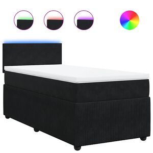 vidaXL &Kappa;&rho;&epsilon;&beta;ά&tau;&iota; Boxspring &mu;&epsilon; &Sigma;&tau;&rho;ώ&mu;&alpha; &Mu;&alpha;ύ&rho;&omicron; 80 x 200 &epsilon;&kappa;. &Beta;&epsilon;&lambda;&omicron;ύ&delta;&iota;&nu;&omicron;