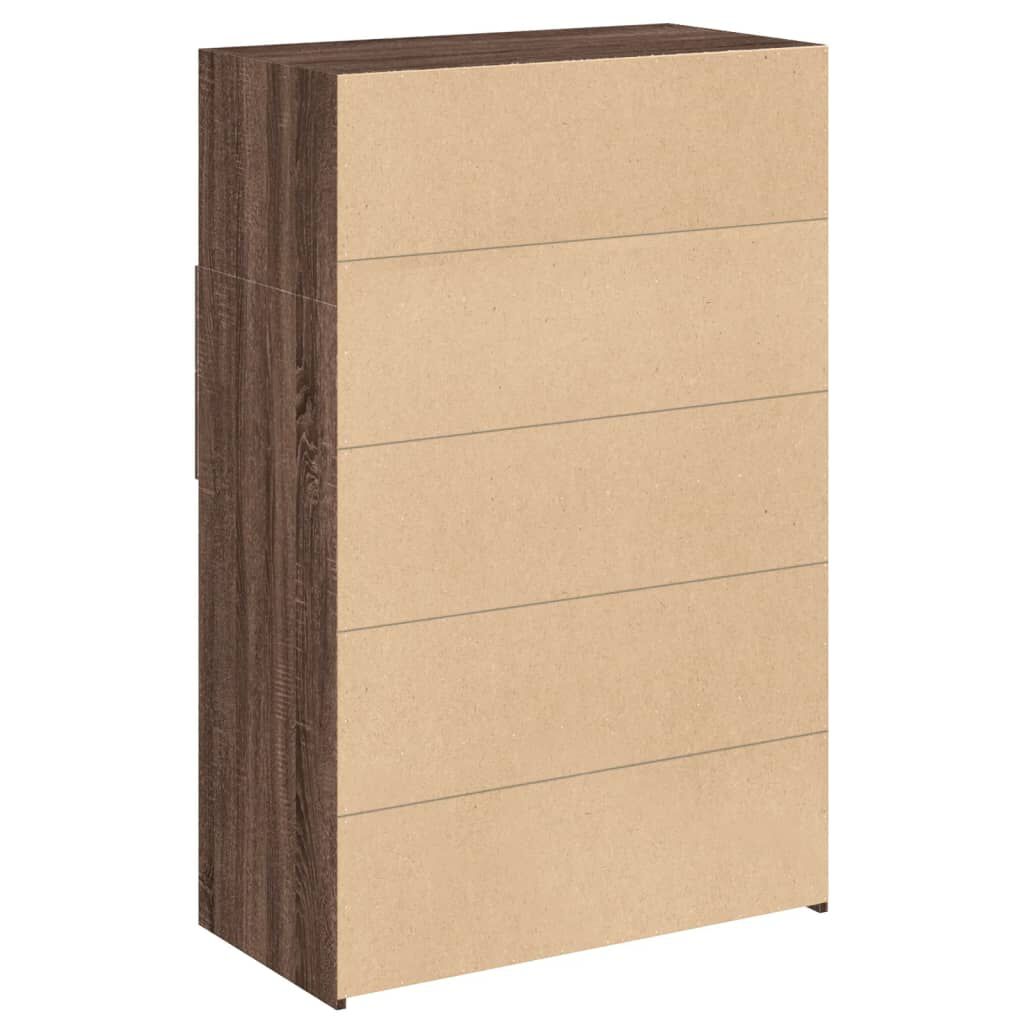 vidaXL Ντουλάπι Καφέ Δρυς 80x42,5x124 εκ. από Επεξεργασμένο Ξύλο