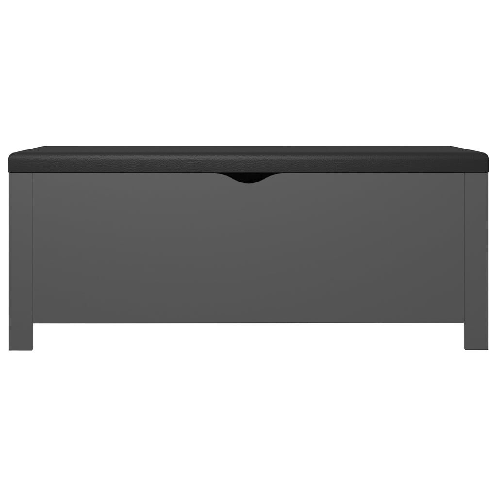 vidaXL Κουτί Αποθήκευσης Γκρι 105x40x45 εκ. Επεξ. Ξύλο με Μαξιλάρι