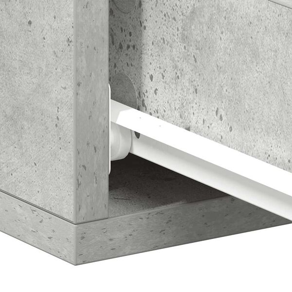vidaXL Κομοδίνο Κρεμαστό Γκρι Σκυροδέματος 40x30x15 εκ. από Επεξ. Ξύλο
