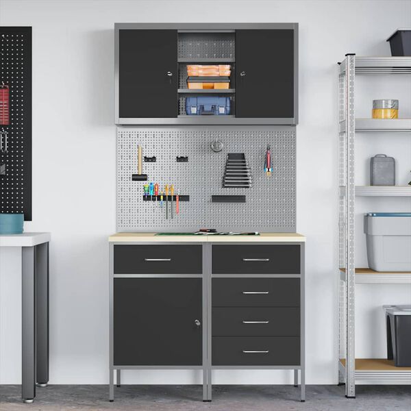 vidaXL &Sigma;&epsilon;&tau; &Nu;&tau;&omicron;&upsilon;&lambda;ά&pi;&alpha;&sigmaf; &Epsilon;&rho;&gamma;&alpha;&sigma;ί&alpha;&sigmaf; &mu;&epsilon; &sigma;&upsilon;&rho;&tau;ά&rho;&iota; &mu;&epsilon; &rho;ά&phi;&iota; 5 pcs &Mu;&alpha;ύ&rho;&omicron;