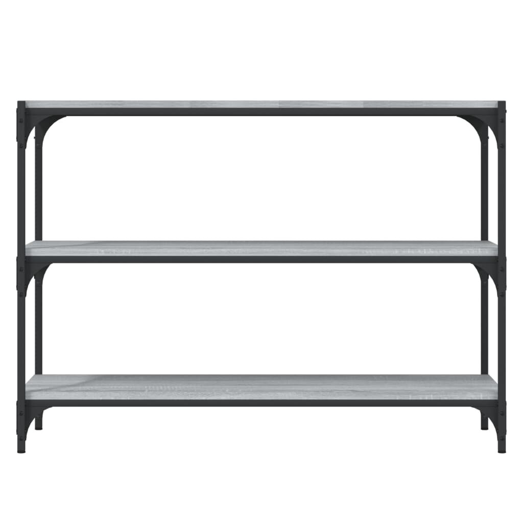 vidaXL Βιβλιοθήκη Γκρι Sonoma 100 x 33 x 70,5 εκ. Επεξ. Ξύλο & Ατσάλι