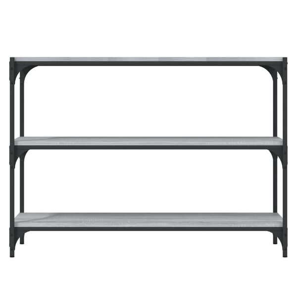 vidaXL Βιβλιοθήκη Γκρι Sonoma 100 x 33 x 70,5 εκ. Επεξ. Ξύλο & Ατσάλι