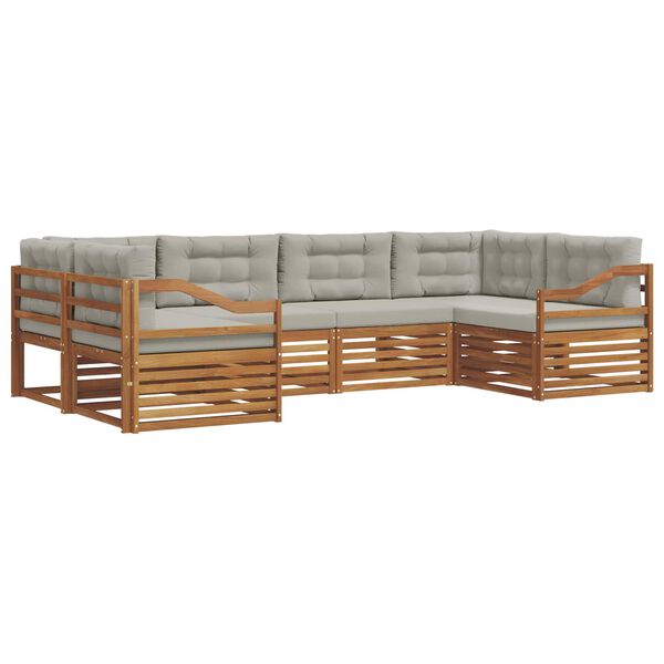 vidaXL &Sigma;&epsilon;&tau; &Kappa;&alpha;&nu;&alpha;&pi;έ 6 pcs &Phi;&upsilon;&sigma;&iota;&kappa;ό &kappa;&alpha;&iota; &Alpha;&nu;&omicron;&iota;&chi;&tau;ό &Gamma;&kappa;&rho;&iota; &Sigma;&tau;&epsilon;&rho;&epsilon;ό &Xi;ύ&lambda;&omicron; &Alpha;&kappa;&alpha;&kappa;ί&alpha;&sigmaf;