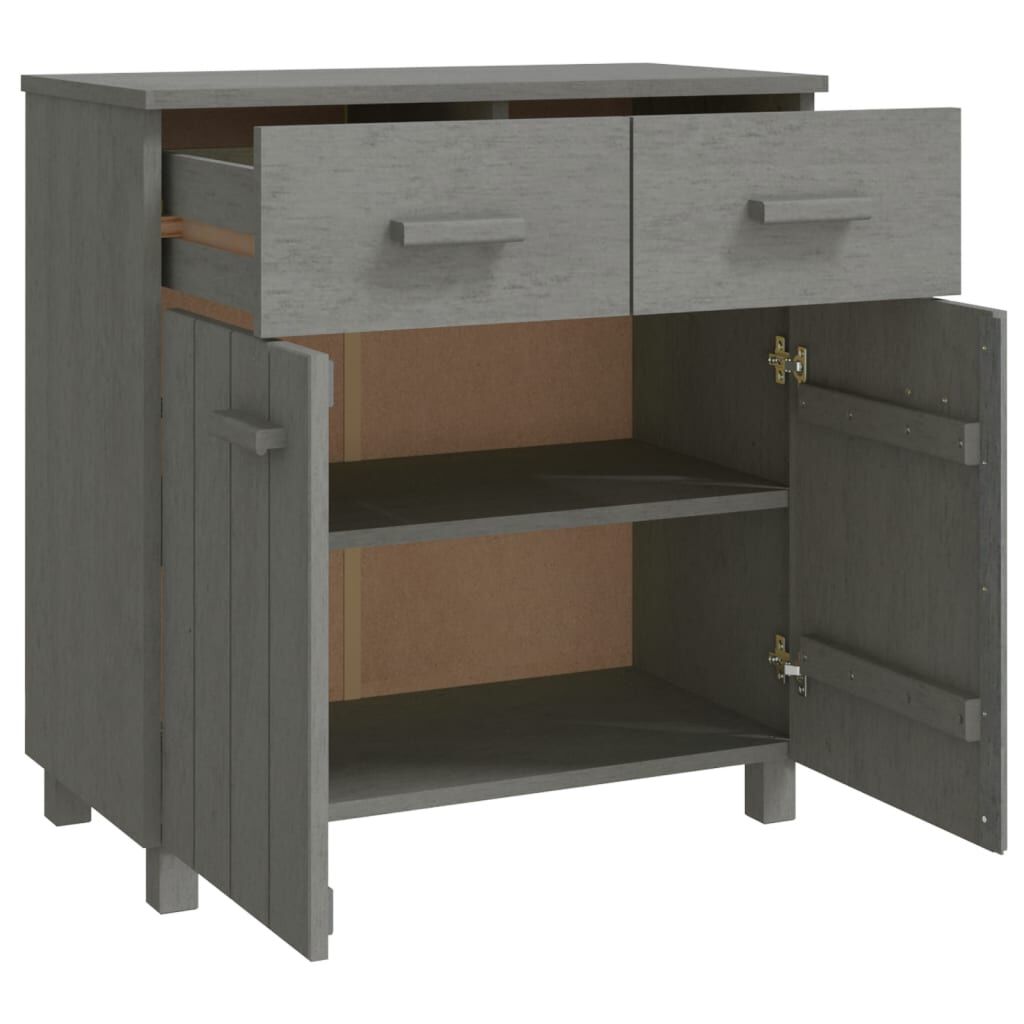 vidaXL Ντουλάπι Αποθήκευσης Ανοιχτό Γκρι 79x40x80 εκ Μασίφ Ξύλο Πεύκου