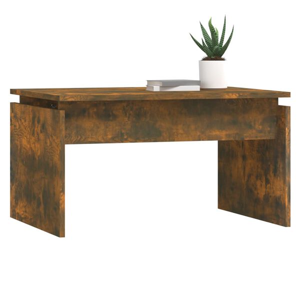 vidaXL Τραπεζάκι Σαλονιού Καπνιστή Δρυς 68x50x38 εκ. Επεξεργ. Ξύλο