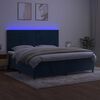 vidaXL &Kappa;&rho;&epsilon;&beta;ά&tau;&iota; Boxspring &mu;&epsilon; &Sigma;&tau;&rho;ώ&mu;&alpha; & LED &Sigma;&kappa;. &Mu;&pi;&lambda;&epsilon; 200x200&epsilon;&kappa;. &Beta;&epsilon;&lambda;&omicron;ύ&delta;&iota;&nu;&omicron;