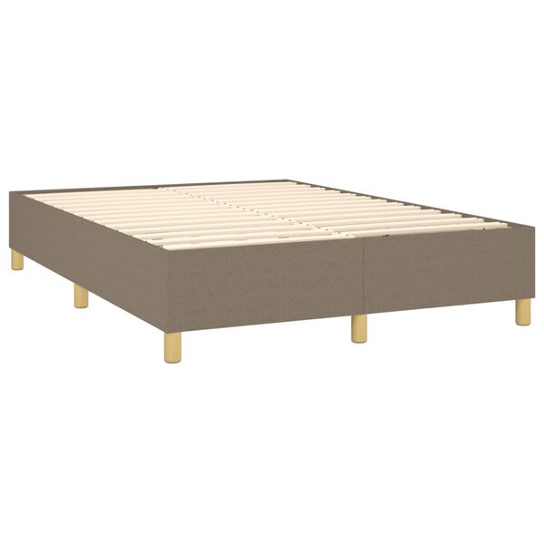 vidaXL &Kappa;&rho;&epsilon;&beta;ά&tau;&iota; Boxspring &mu;&epsilon; &Sigma;&tau;&rho;ώ&mu;&alpha; Taupe 140x200 &epsilon;&kappa;. &Upsilon;&phi;&alpha;&sigma;&mu;ά&tau;&iota;&nu;&omicron;