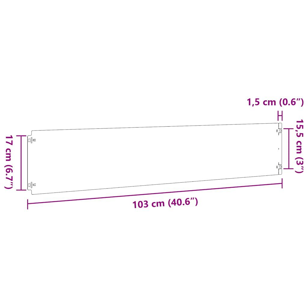 vidaXL Περιφράξεις γκαζόν 30 τεμάχια 20x103 cm από γαλβανισμένο χάλυβα