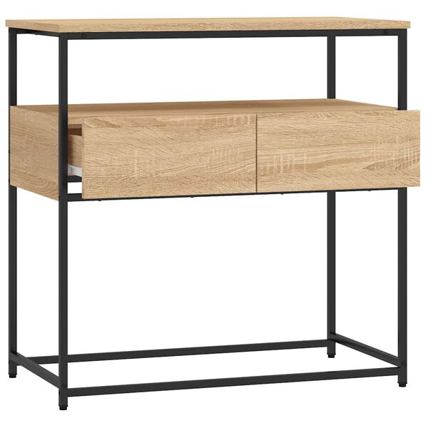 vidaXL Τραπέζι Κονσόλα Sonoma Δρυς 75x40x75 εκ. Επεξεργασμένο Ξύλο