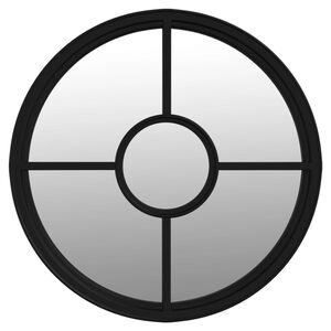 vidaXL Καθρέφτης Κήπου για Εξωτερικούς Χώρους Μαύρος 40 x 4 εκ. Σίδερο