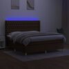 vidaXL &Kappa;&rho;&epsilon;&beta;ά&tau;&iota; Boxspring &mu;&epsilon; &Sigma;&tau;&rho;ώ&mu;&alpha; & LED &Sigma;&kappa;.&Kappa;&alpha;&phi;έ 160x200&epsilon;&kappa;. &Upsilon;&phi;&alpha;&sigma;&mu;ά&tau;&iota;&nu;&omicron;