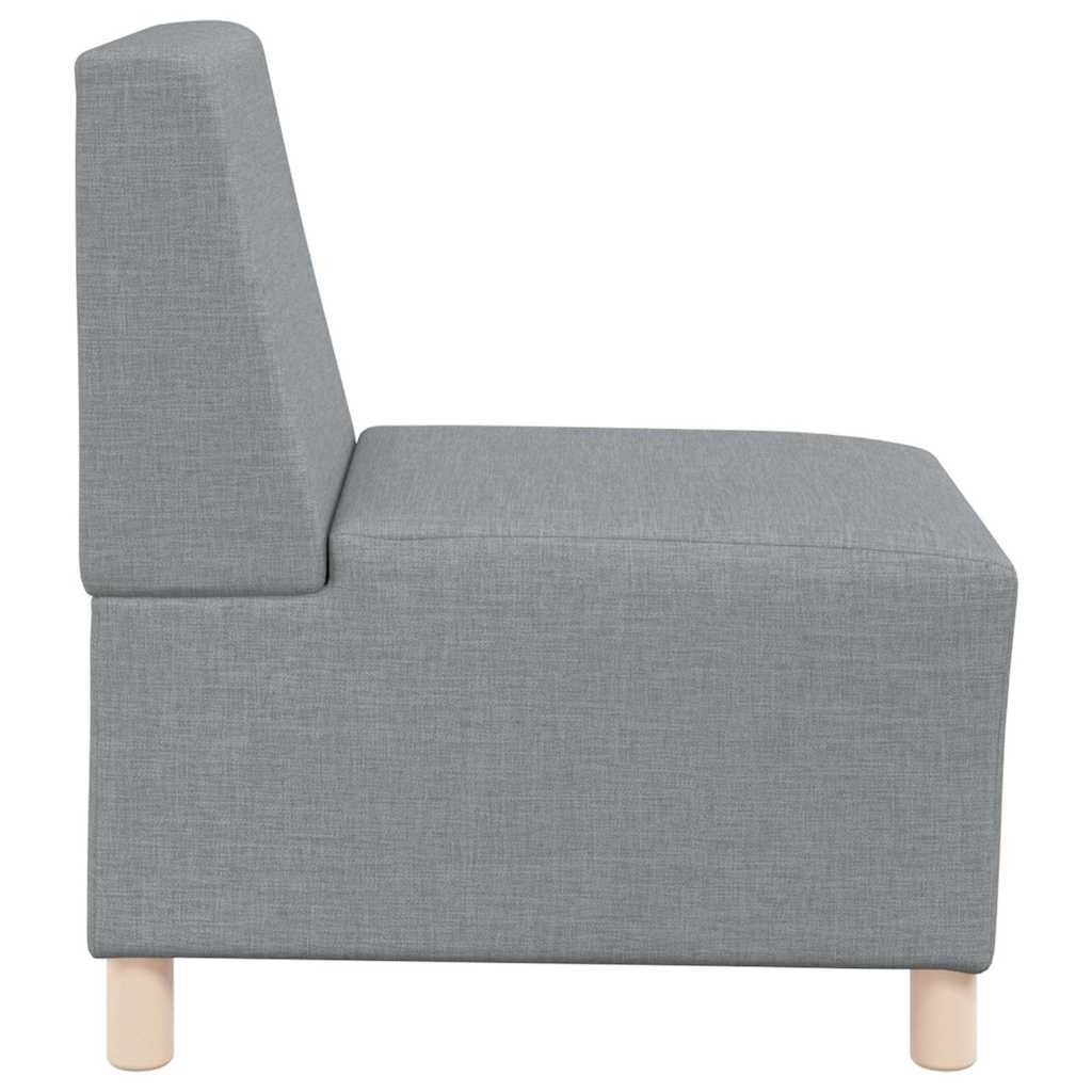 vidaXL Μοναδικός Καναπές χωρίς Χερούλια 2 pcs Ανοιχτό γκρι