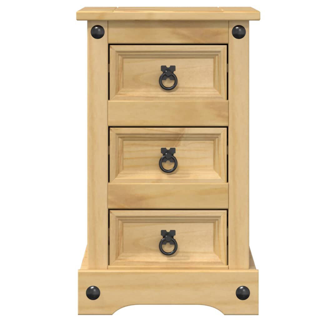 vidaXL Κομοδίνο Corona 35x32,5x58 εκ. από Μασίφ Ξύλο Πεύκου