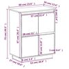 vidaXL Ντουλάπι 60 x 34 x 75 εκ. από Μασίφ Ξύλο Πεύκου