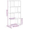 vidaXL Βιβλιοθήκη Αρτισιανή Δρυς 60x20x120 εκ. από Επεξεργασμένο Ξύλο