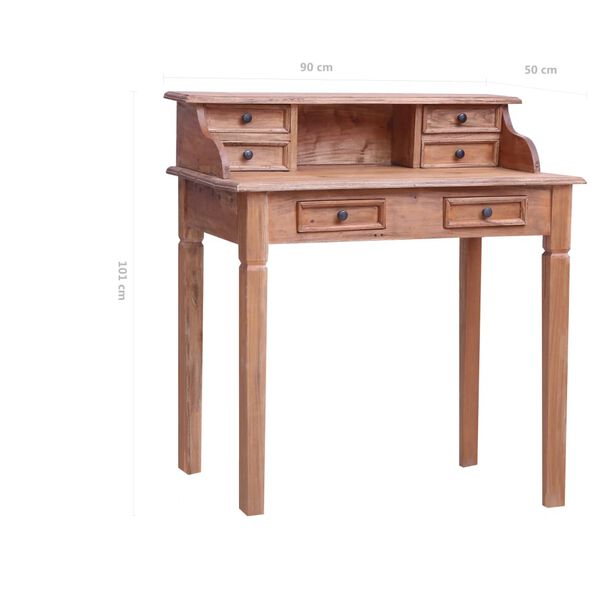 vidaXL Σεκρετέρ με Συρτάρια 90x50x101 εκ. από Μασίφ Μαόνι