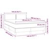 vidaXL &Kappa;&rho;&epsilon;&beta;ά&tau;&iota; Boxspring &mu;&epsilon; &Sigma;&tau;&rho;ώ&mu;&alpha; & LED &Sigma;&kappa;. &Pi;&rho;ά&sigma;&iota;&nu;&omicron; 140x200&epsilon;&kappa; &Beta;&epsilon;&lambda;&omicron;ύ&delta;&omicron;