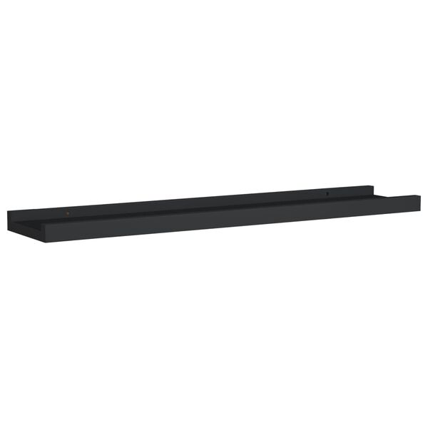vidaXL Ράφια για Κορνίζες 2 τεμ. Μαύρα 60 x 9 x 3 εκ. από MDF