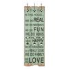 vidaXL Κρεμάστρα Τοίχου «HAPPY LOVE» με 6 Γάντζους 120 x 40 εκ.